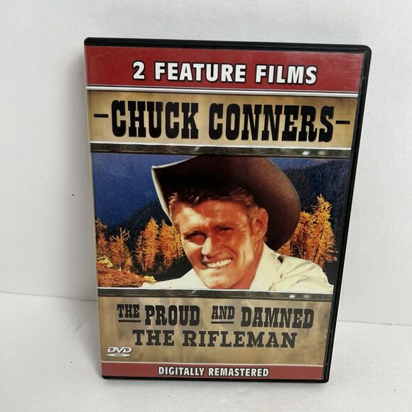 2 FILMS CHUCK CONNERS THE PROUD AND THE DAMNED THE RIFLEMAN DVD MOVIES - Picture 1 of 4